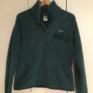 Women’s Green Patagonia Pullover Snap Fleece